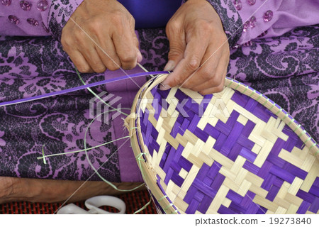 Traditional food cover woven made from from pandan 19273840