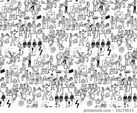 Office life seamless pattern business people Office life seamless pattern business people 19274633