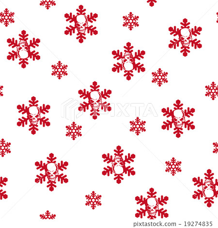 Skull and snow pattern, Skull and snow pattern, 19274835