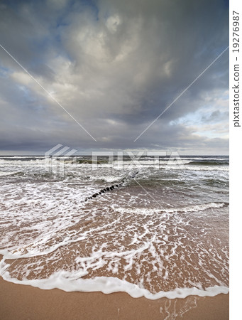 Stormy sky over rough Baltic Sea 19276987