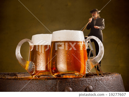 humorous image with drinker and two beers 19277607