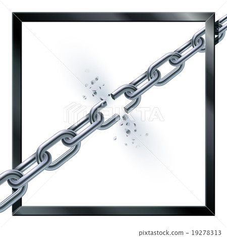 Metal broken chain. 19278313