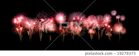 beautiful fireworks over sky at night beautiful fireworks over sky at night 19278373