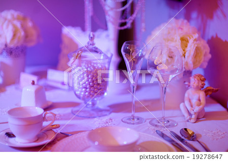 Table set for an event party or wedding reception 19278647