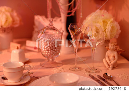 Table set for an event party or wedding reception 19278648