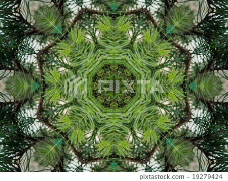 Green abstract kaleidoscope background 19279424