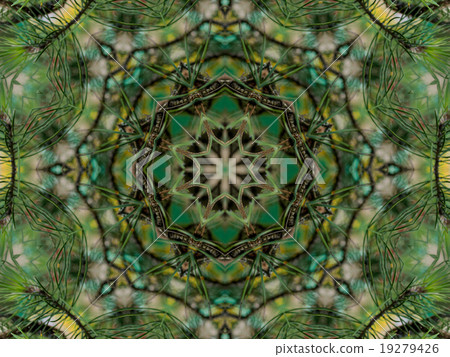 Green abstract kaleidoscope background 19279426