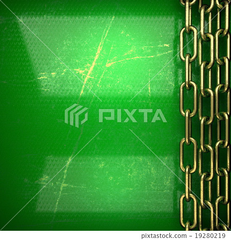 golden background painted in green 19280219