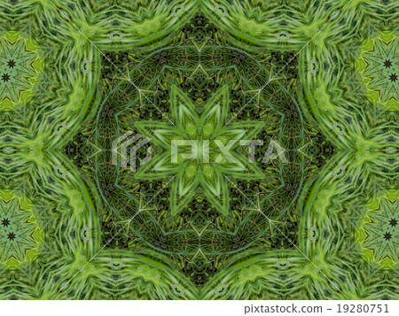 Green abstract kaleidoscope background 19280751