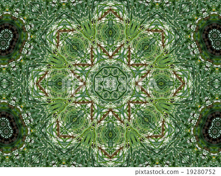 Green abstract kaleidoscope background 19280752