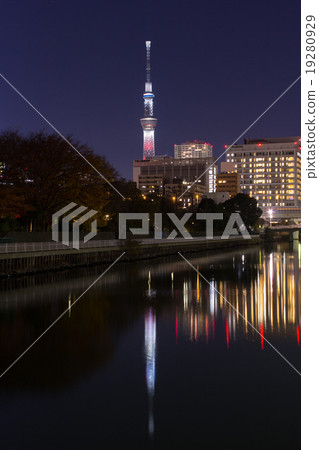 Horizonobe River and Tokyo Sky Tree 19280929
