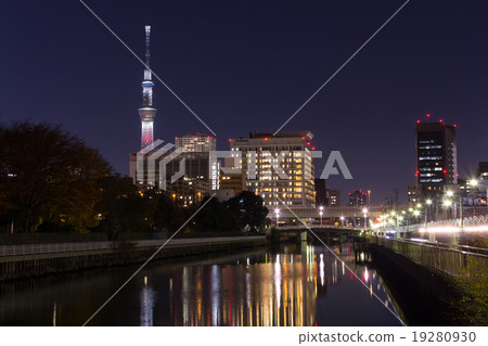 Horizonobe河和東京天空樹 19280930