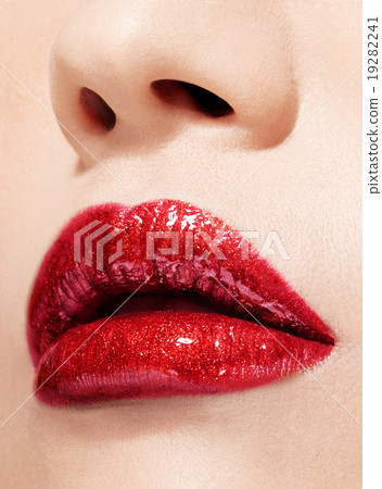 女性的嘴唇。口紅。唇彩 女性的嘴唇。口紅。唇彩 19282241
