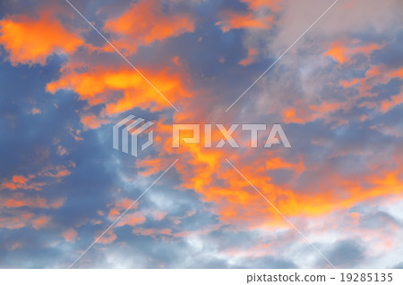 Sky and clouds at sunset Sky and clouds at sunset 19285135