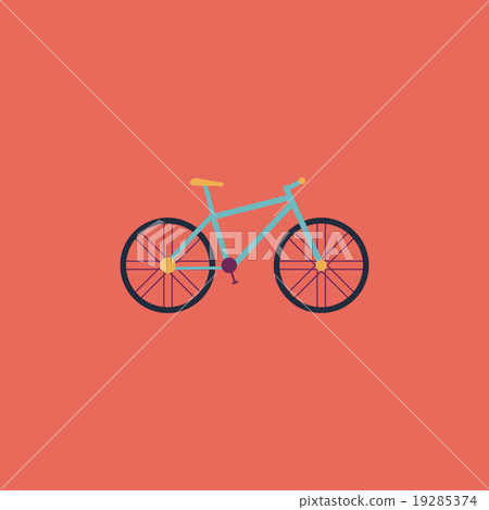 Bicycle flat icon Bicycle flat icon 19285374