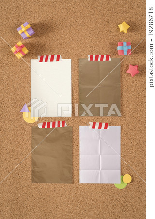 Paper texture kraft template cork notice board 19286718