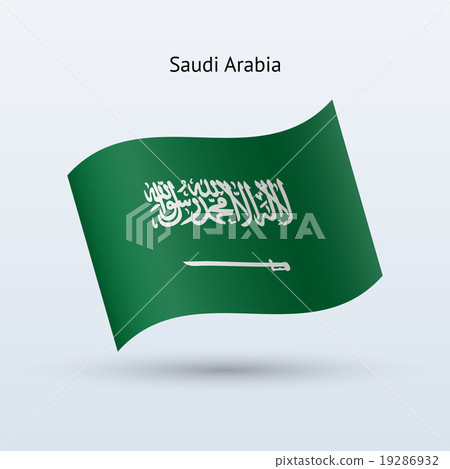 Saudi Arabia flag waving form. 19286932