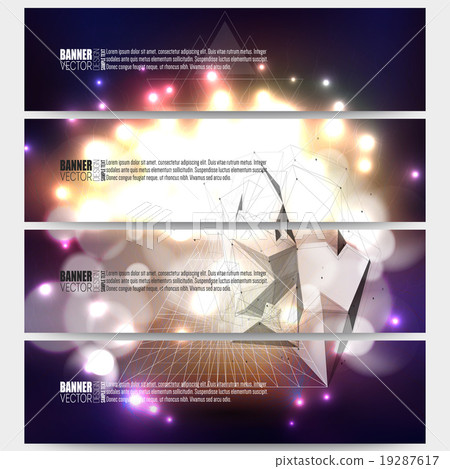 Set of modern vector banners. Abstract 19287617