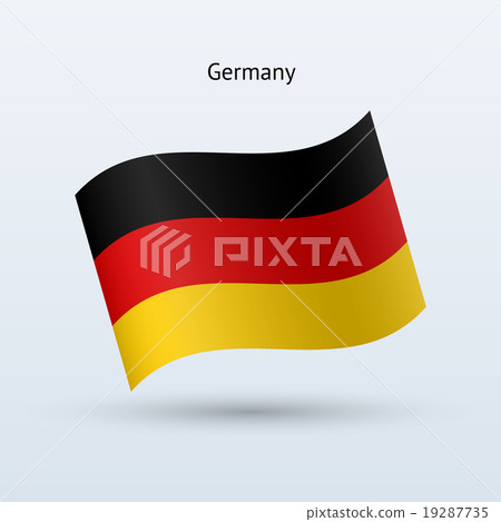 Germany flag waving form. Vector illustration. 19287735