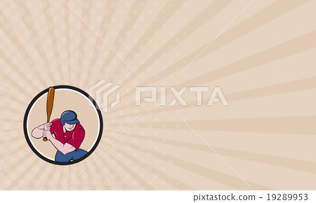 Business card Baseball Player Batting Circle Business card Baseball Player Batting Circle 19289953