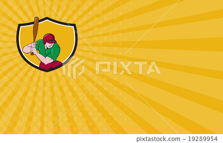 Business card Baseball Player Batting Shield Business card Baseball Player Batting Shield 19289954