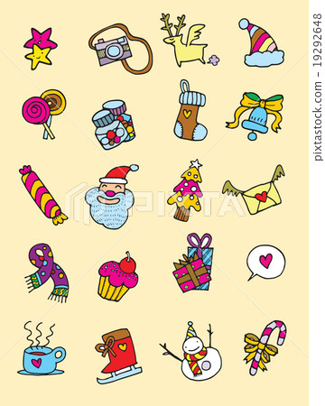 Christmas Icons.Vector illustration 19292648