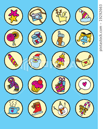 Christmas Icons.Vector illustration 19292663