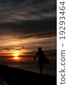 Morning glow and surfers 19293464