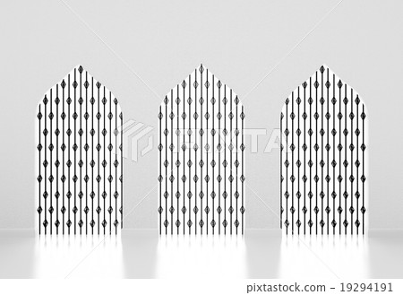 Muslim style arches,Islamic architecture. 3d rende Muslim style arches,Islamic architecture. 3d rende 19294191