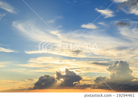 Beautiful sunset at Karon beach in Phuket 19294461