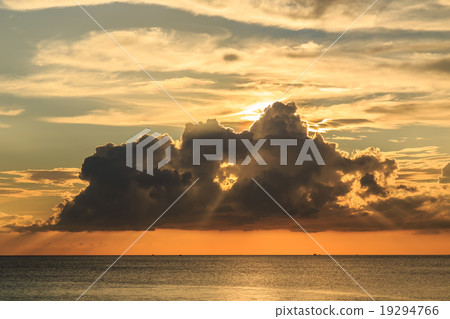 Beautiful sunset at Karon beach in Phuket 19294766