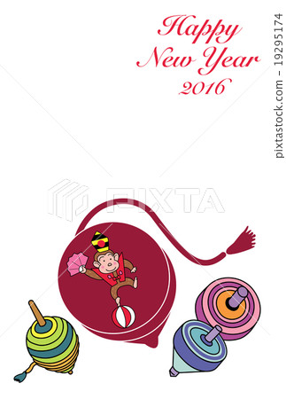 新年的猴子卡設計卡 新年的猴子卡設計卡 19295174