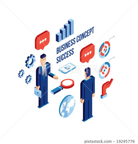 Businessman isometric people Successful business Businessman isometric people Successful business 19295776