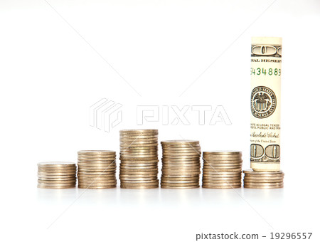 graph chart diagram with coin and cash graph chart diagram with coin and cash 19296557