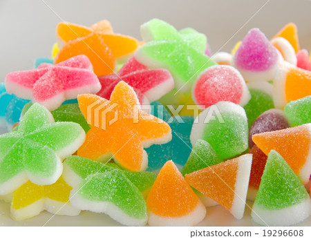 Many bright color jelly candies. Many bright color jelly candies. 19296608