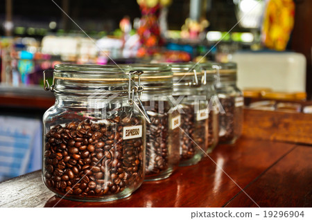 coffee in glass jars 19296904