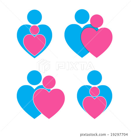Togeetherness hearts symbol. Togeetherness hearts symbol. 19297704
