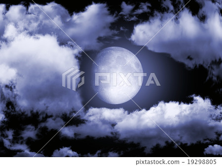 moon in clouds 19298805