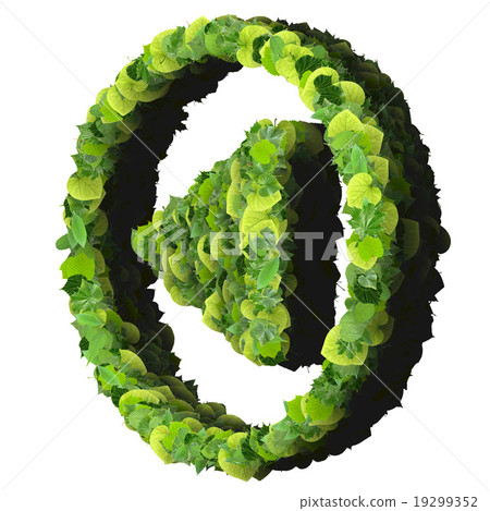 Media control play made from green leaves. 19299352