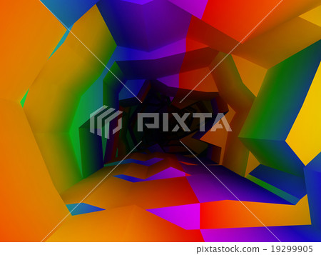 colorful abstract interior space  19299905