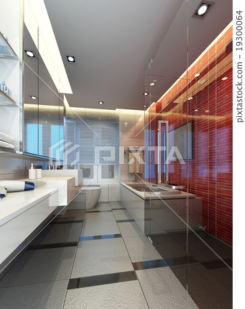 3d render of interior bathroom  19300064