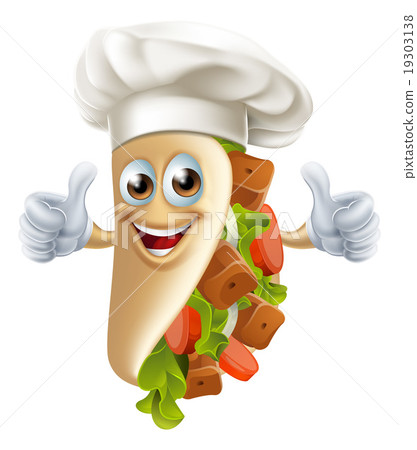 Cartoon Kebab Character 19303138