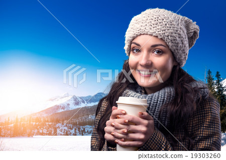 Beautiful woman in mountains Beautiful woman in mountains 19303260
