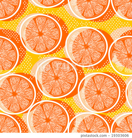 Cut orange seamless pattern 19303606