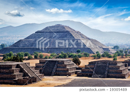 Panorama of Teotihuacan Pyramids 19305489