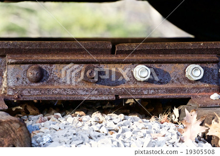 Beautiful pattern of old and new nuts of railroad Beautiful pattern of old and new nuts of railroad 19305508