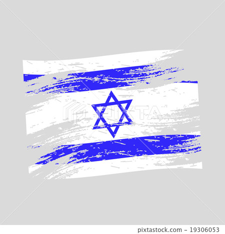color israel national flag grunge style eps10 19306053