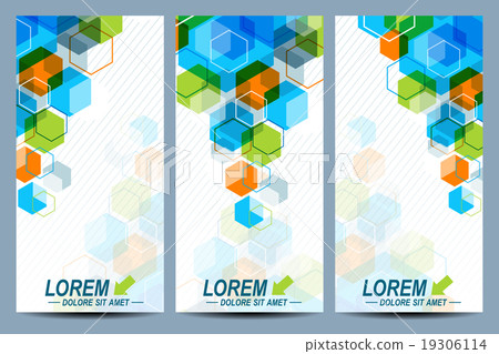 Set of the vector flyers.  Background with 19306114
