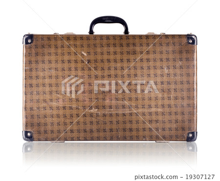 Vintage checkered suitcase 19307127