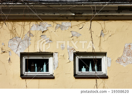 Windows of old ramshacke building Windows of old ramshacke building 19308620